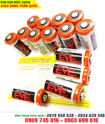 EVE CR123A; Pin nuôi nguồn EVE CR123A Lithium 3.0v 2/3A (CR17345) 1500mAh